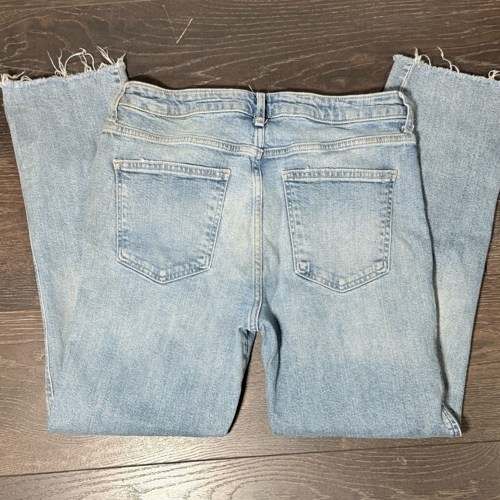 Free People Light Blue Straight Leg Jeans Size 28